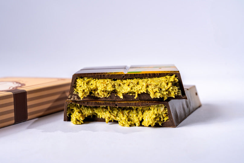 Dark Pistachio Kunafa Bar